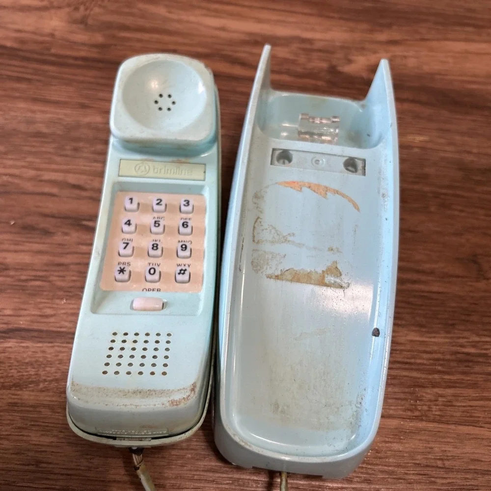 Vintage Bell Western Electric Trimline Push Button Phone Shades Of Blue Read